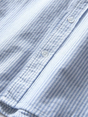 ミニ刺繍入り ストライプオックスフォードシャツ