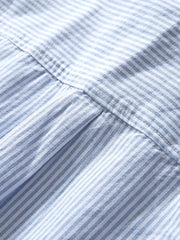 ミニ刺繍入り ストライプオックスフォードシャツ