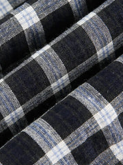 取り外し可能フード付き チェックショートスリーブシャツ