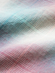 グラデーションチェック ワイドシルエット半袖シャツ