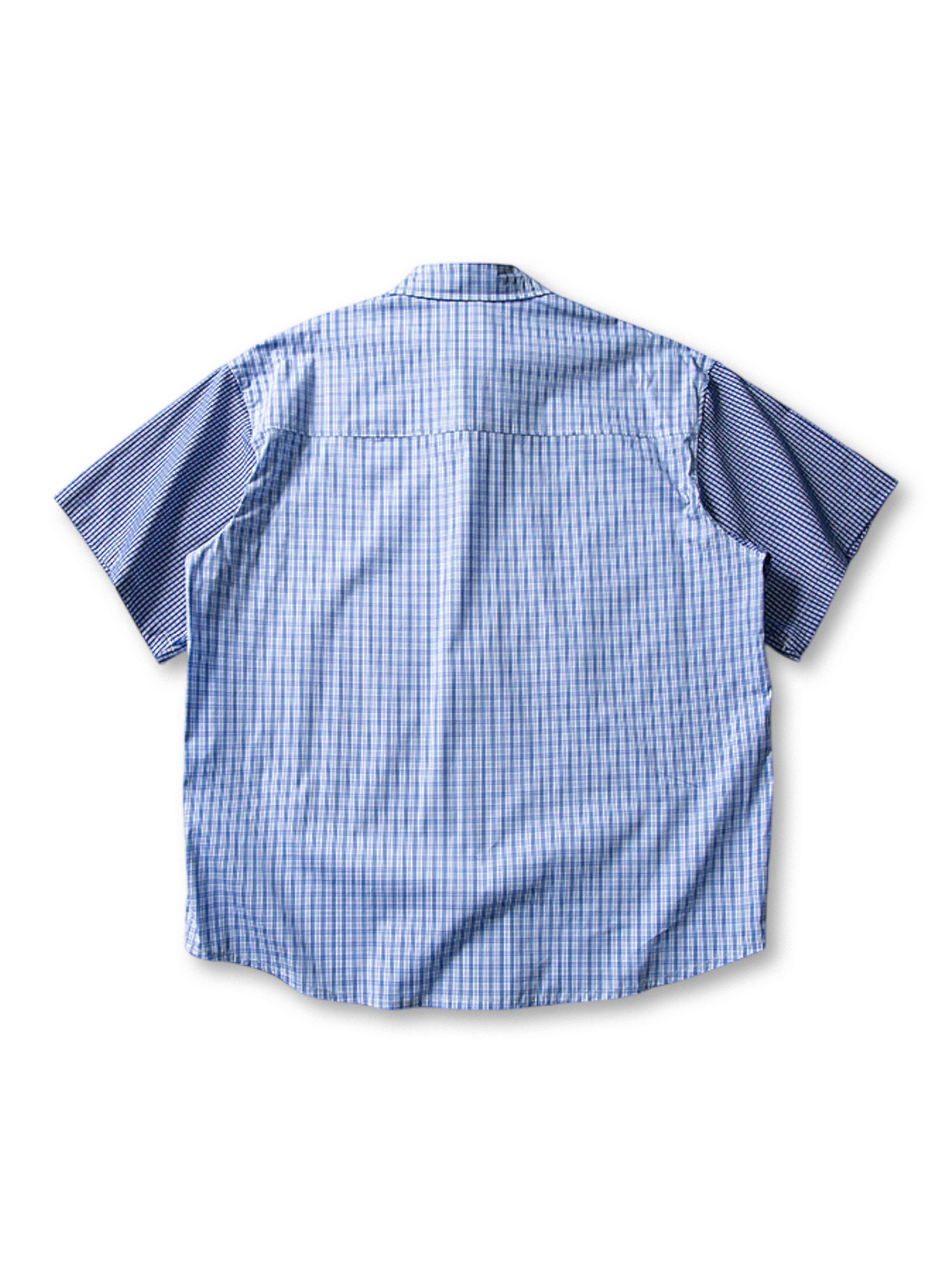 パッチワークチェックシャツ前面全体