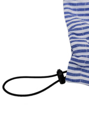 ブルーストライプパッチワークオックスフォードシャツ