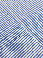 ブルーストライプパッチワークオックスフォードシャツ