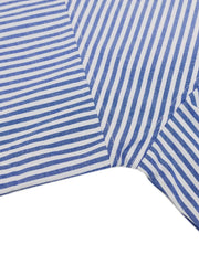 ブルーストライプパッチワークオックスフォードシャツ