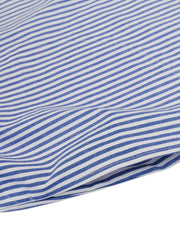 ブルーストライプパッチワークオックスフォードシャツ