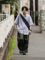 クリーンフィットストライプオーバーシャツ