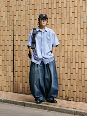 クリーンフィットストライプオーバーシャツ