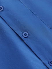 クラインブルー長袖コットンシャツ