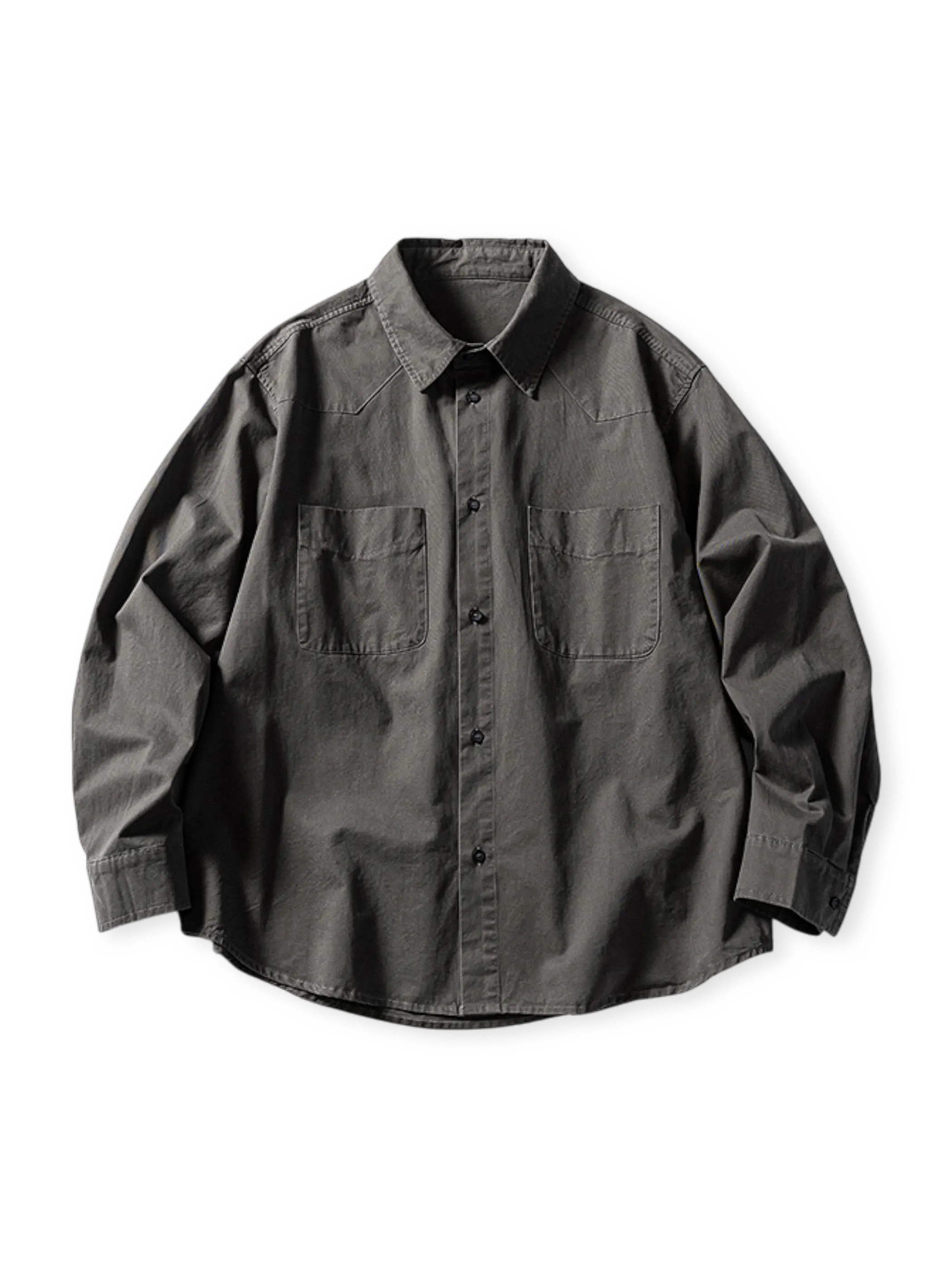 ヴィンテージワークウェア長袖シャツ(正面ダブルポケットデザイン)