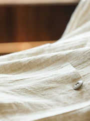 ライトウェイトリネンジャガードオープンカラーシャツ