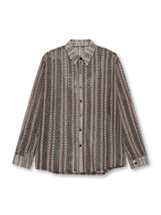 ストライプオープンワークサンプロテクションシャツ全体像