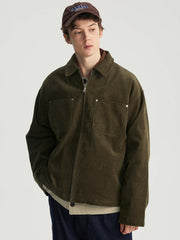 スタッズポケットコーデュロイジャケット