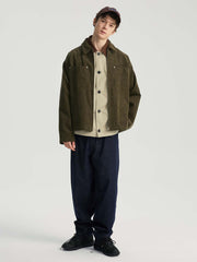 スタッズポケットコーデュロイジャケット