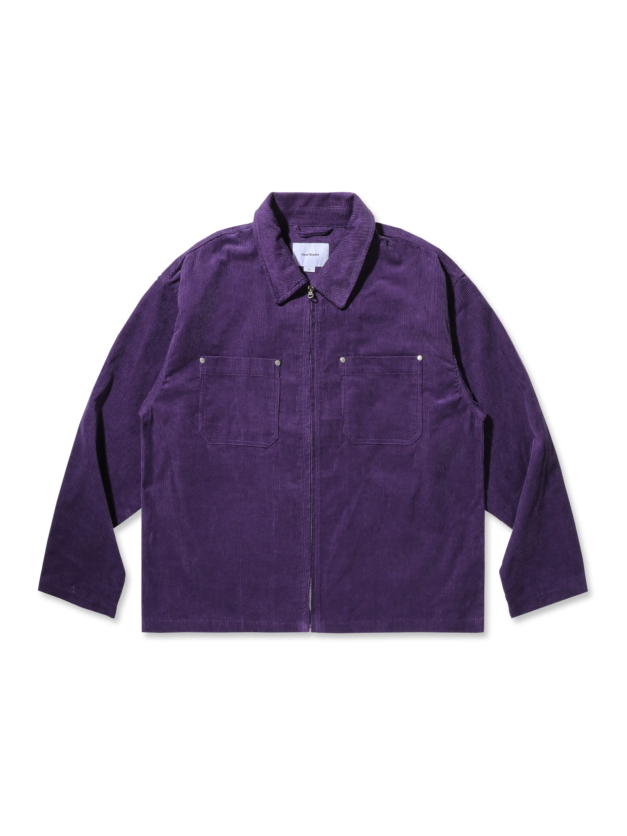 製品画像:純粋コットンスタッズポケットコーデュロイジャケット正面展示