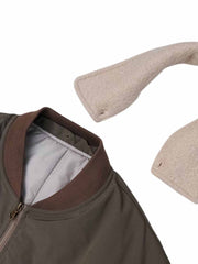 バーン風 着脱可能フーデッドパイロットジャケット