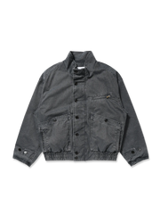 コーデュロイ多ポケット開襟ジャケット