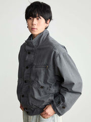 コーデュロイ多ポケット開襟ジャケット