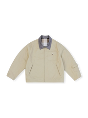 バーン風 コントラストキャンバスジャケット