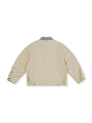 バーン風 コントラストキャンバスジャケット