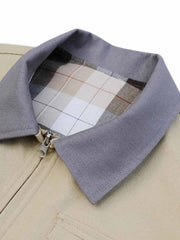 バーン風 コントラストキャンバスジャケット