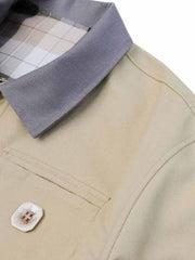 バーン風 コントラストキャンバスジャケット