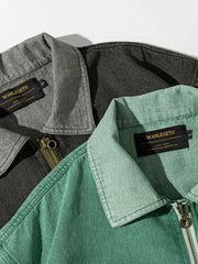 配色襟 ワークジャケット