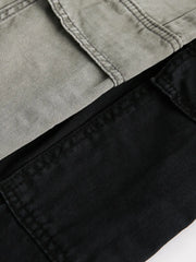 ヴィンテージ風ウォッシュ加工多ポケットカジュアルパンツ