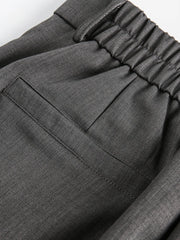 Cleanfit ダブルプリーツ ドレープワイドスラックス