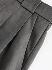 Cleanfit ダブルプリーツ ドレープワイドスラックス