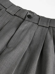 Cleanfit ダブルプリーツ ドレープワイドスラックス