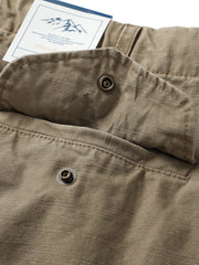 ヴィンテージ風ウォッシュ加工多ポケットショートパンツ