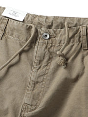 ヴィンテージ風ウォッシュ加工多ポケットショートパンツ