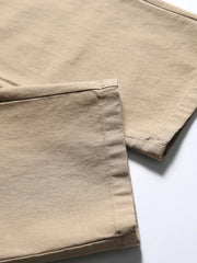 ヴィンテージ風ウォッシュ加工コットンカジュアルパンツ