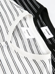 ヴィンテージ ヘンリーネック ストライプTシャツ