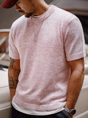 ヴィンテージピンクワッフルニットTシャツ