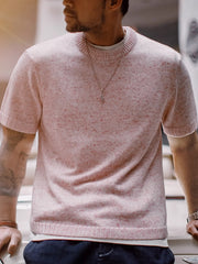 ヴィンテージピンクワッフルニットTシャツ