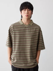 レトロストライプ ポロシャツ