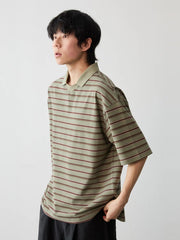 レトロストライプ ポロシャツ