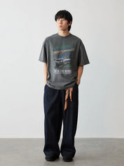 ヴィンテージウォッシュ カーグラフィックTシャツ