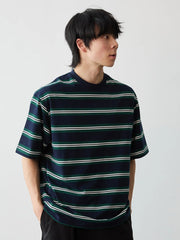 デイリー通勤 ストライプTシャツ