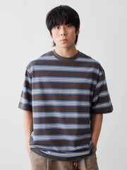 デイリー通勤 ストライプTシャツ