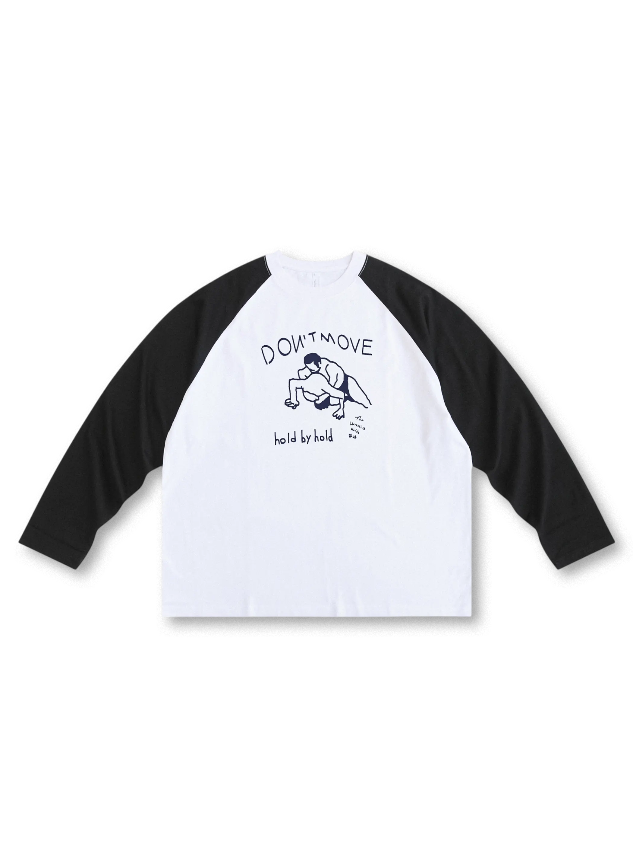 ハンドドローイングレスラー長袖Tシャツ正面