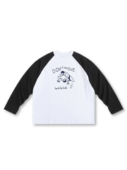 ハンドドローイングレスラー長袖Tシャツ正面