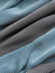 グリッドヘンリーネックTシャツ