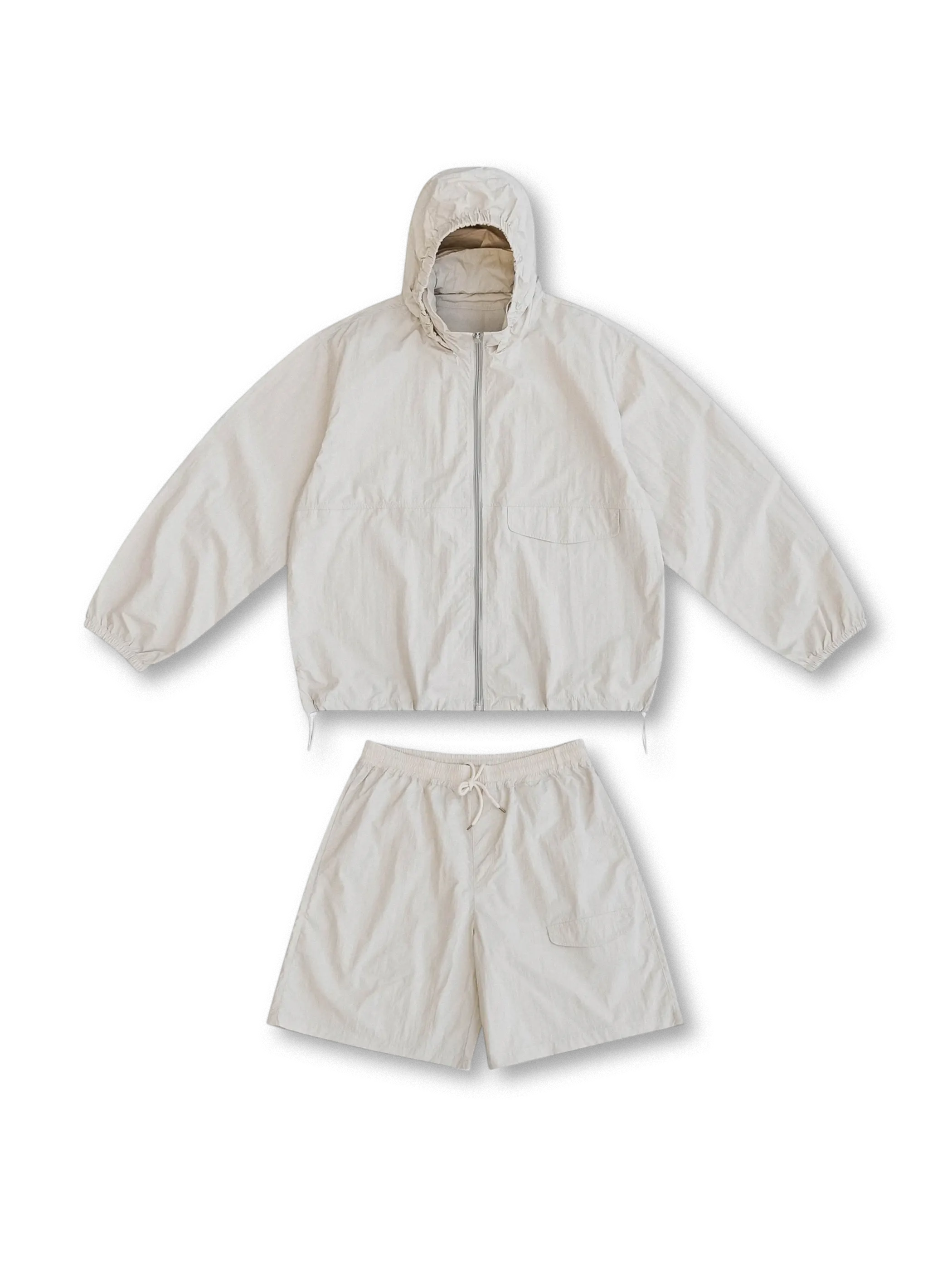 フード付き防晒ジャケットとショーツのセット