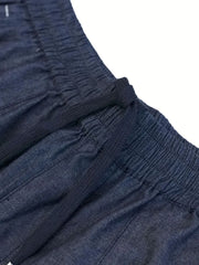 廓形デニムキューバシャツ&ショーツセット