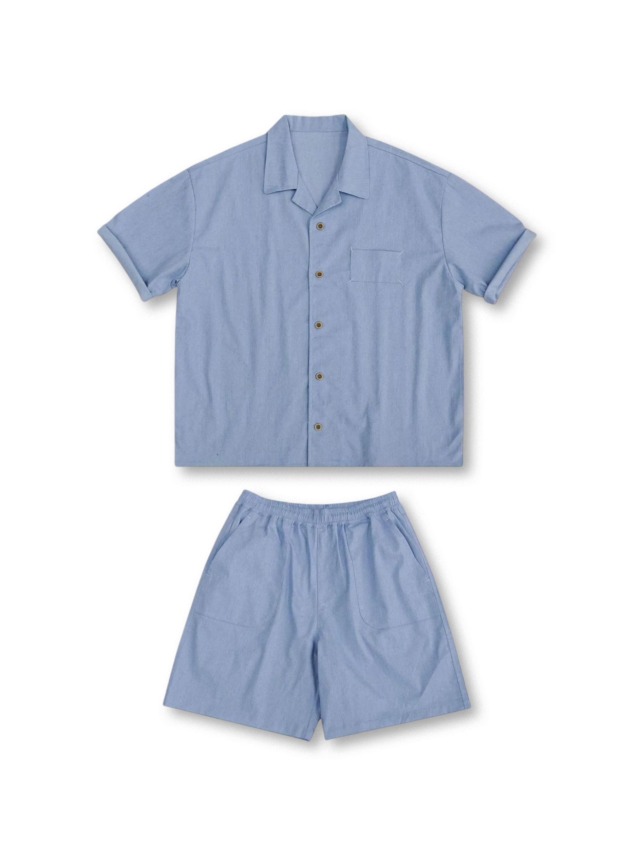デニムキューバシャツ&ショーツセット全体