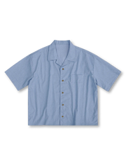 廓形デニムキューバシャツ&ショーツセット