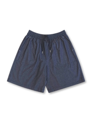 廓形デニムキューバシャツ&ショーツセット