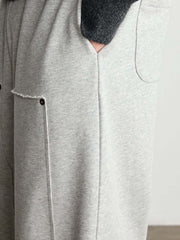 スタッズ付きパッチポケット スウェットパンツ